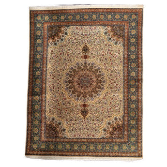 10' 0" x 13' 0" (10x13) Semi-antique Collection Tabriz Wool Rug #015591