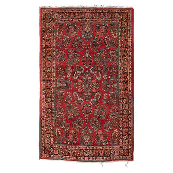 4' 3" x 7' 0" (04x07) Semi-antique Collection Sarouk Wool Rug #015988