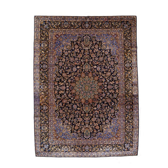 11' 1" x 16' 6" (11x17) Semi-antique Collection Kashan Wool Rug #017023